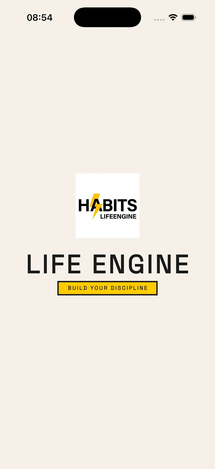 LifeEngine app dashboard screenshot