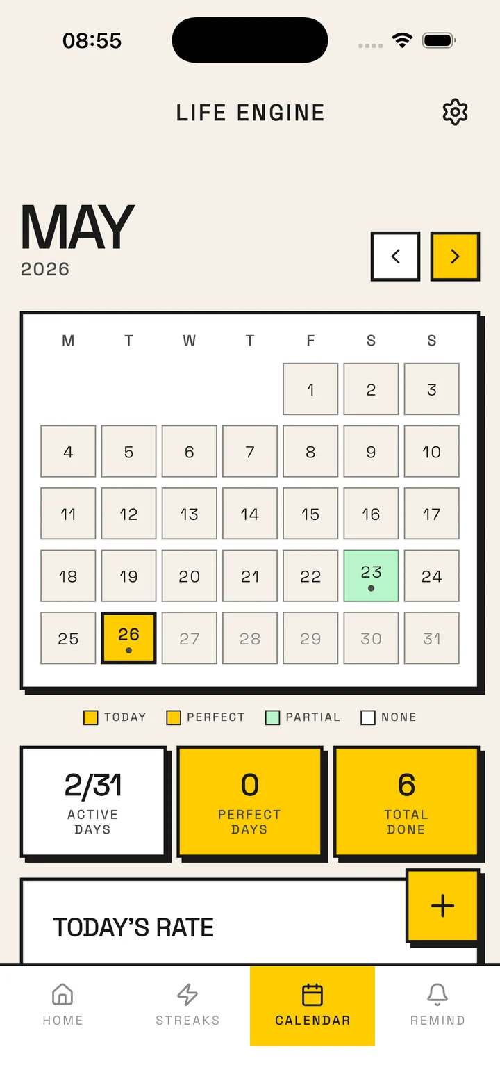 Calendar Progress screenshot